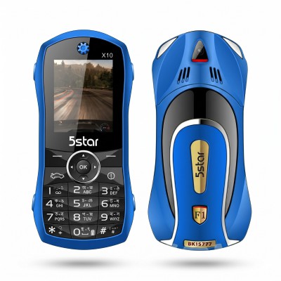 5Star X10 Car Button Phone Dual Sim Blue